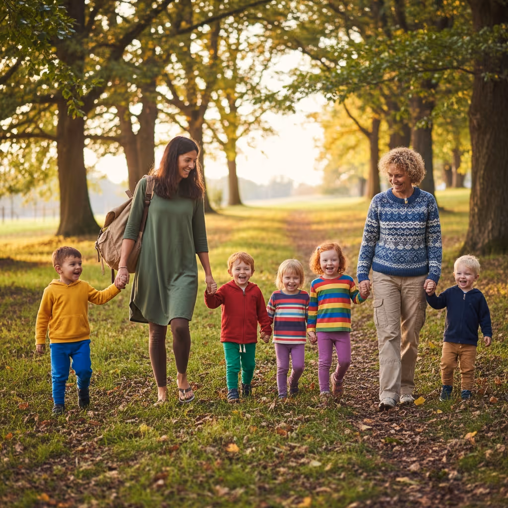 Mesefalva bölcsi séta a gyermekekkel a természetben